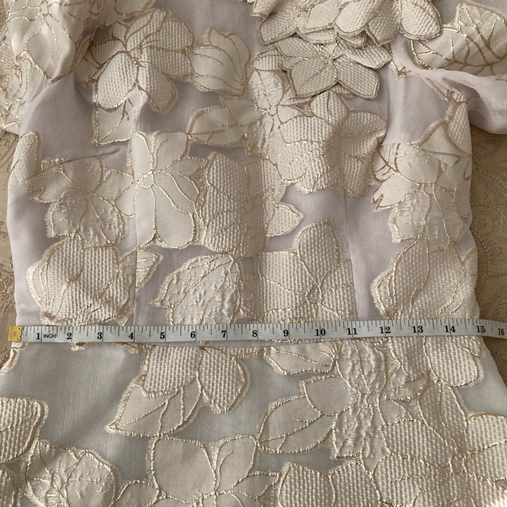 👗👗Rickie Freeman for Teri Jon Ivory Floral Maxi Dress - Picture 11 of 15